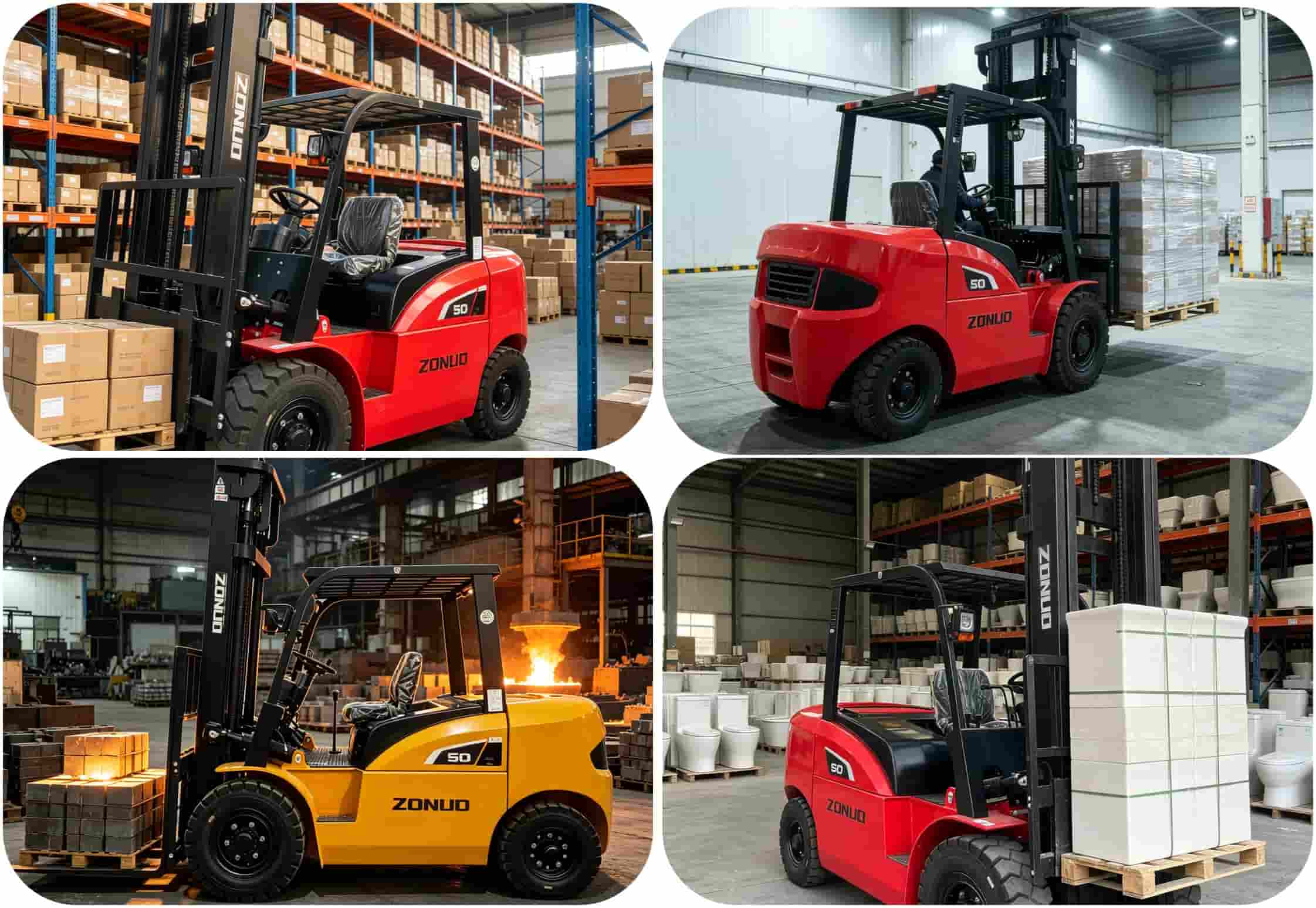 5t Construction Diesel Forklift With Side Shift