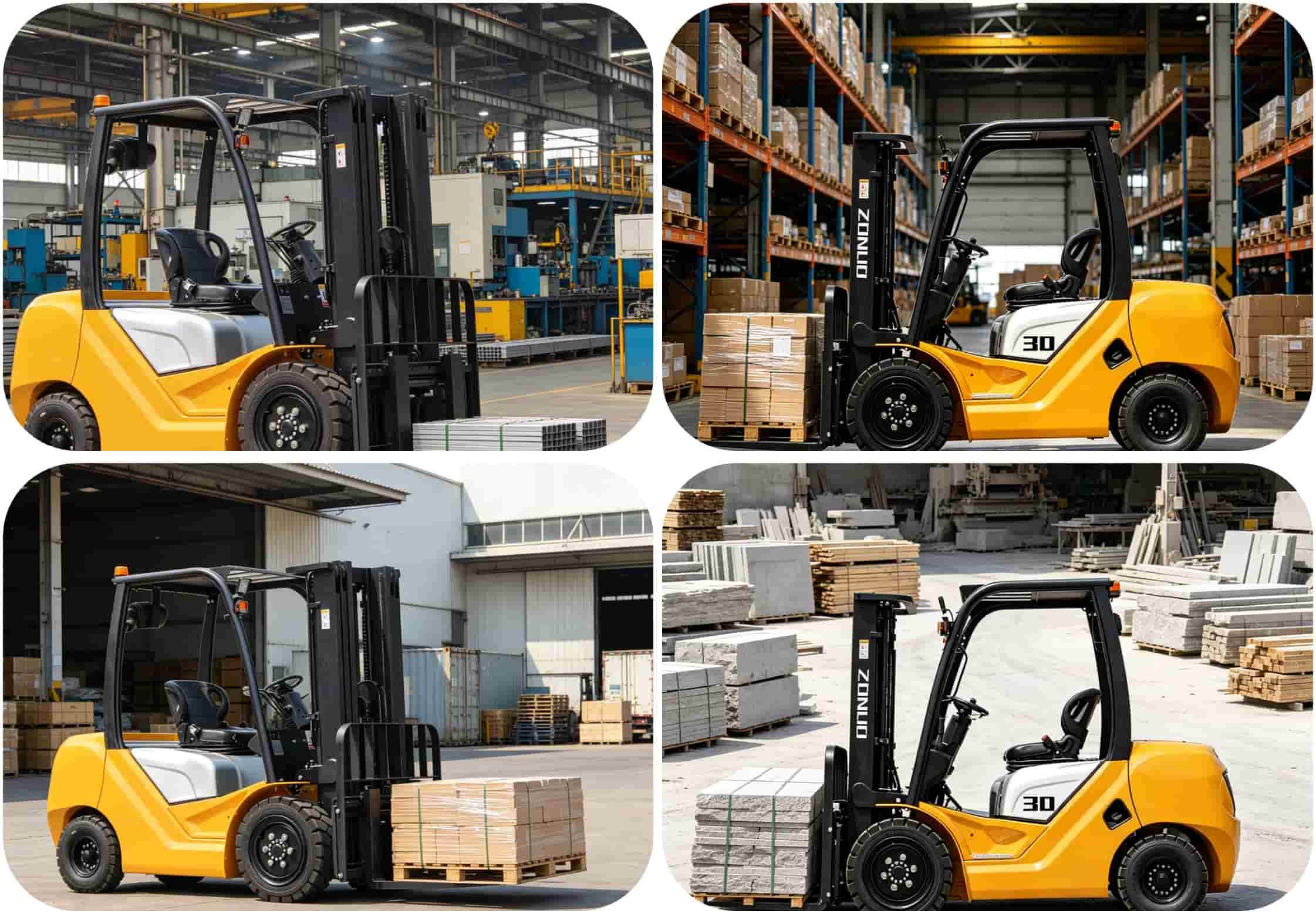 3 Ton Isuzu Engine Diesel Forklift With Cabin
